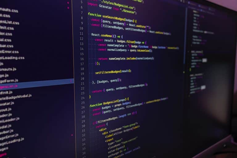 Screen displaying JavaScript code.