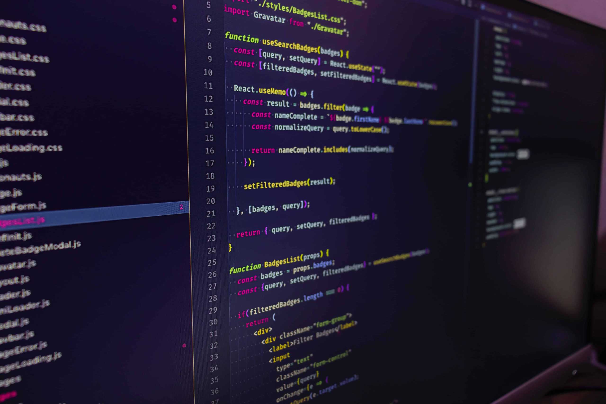 Screen displaying JavaScript code.